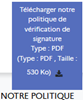Bloc de téléchargement de la politique de vérification de signature