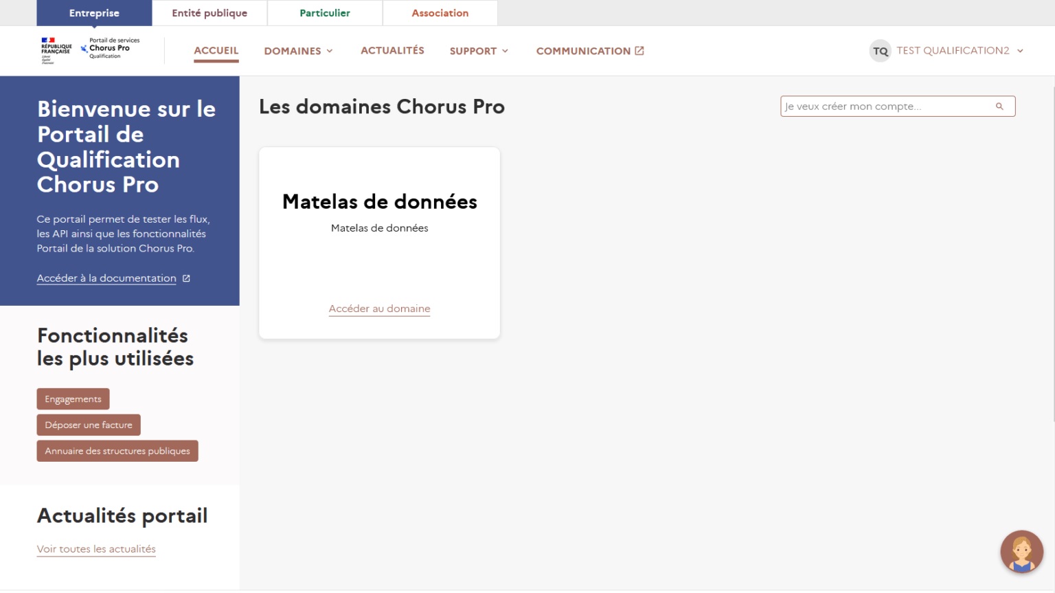 Accueil connecté de la qualification