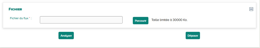 Dépôt du fichier flux