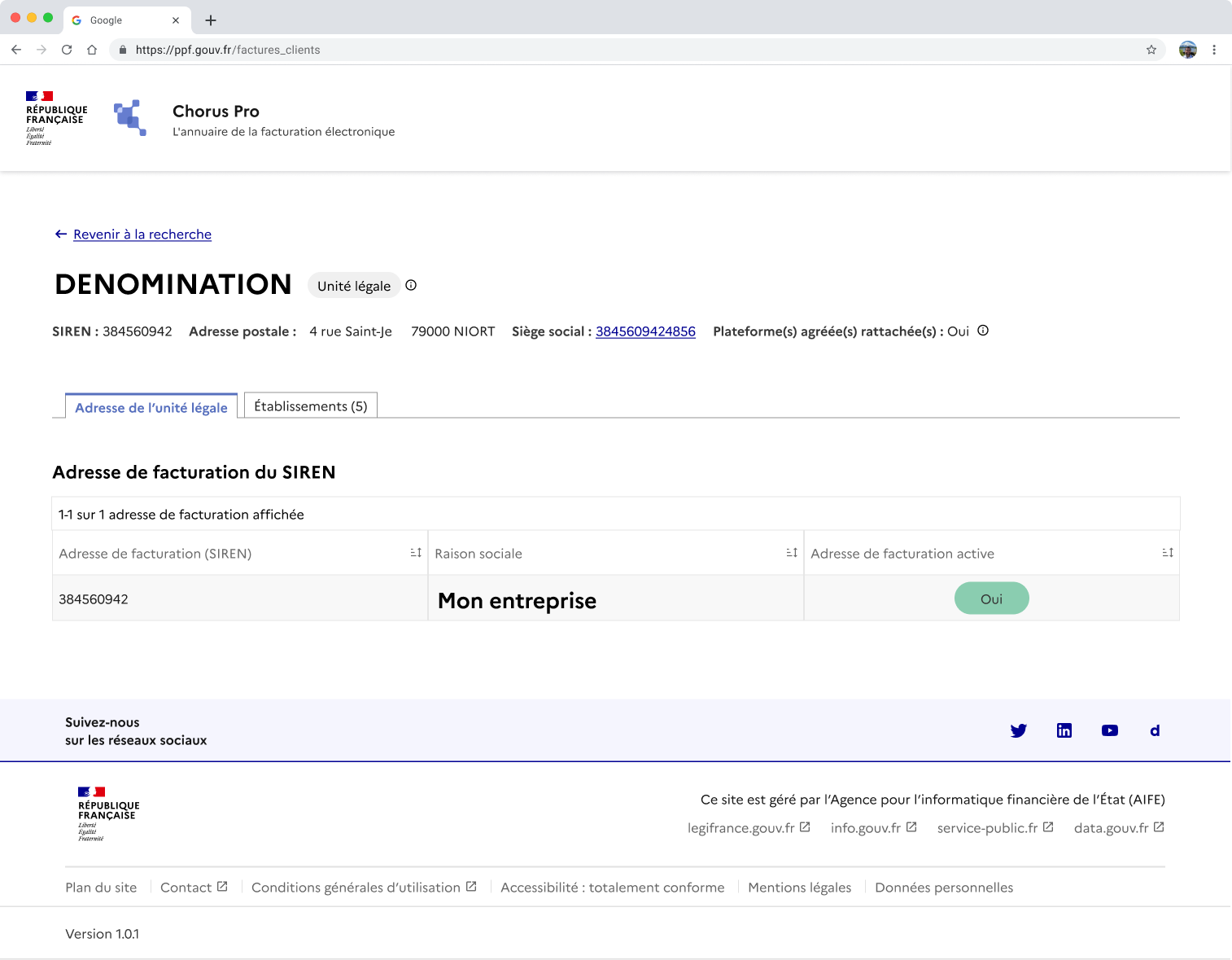 Consultation de page